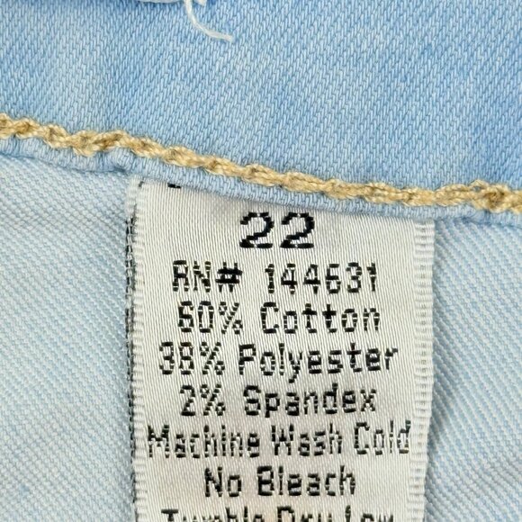 Hailey Womens CoolTech Thin Fabric Light Blue Stretch Denim Jeans Plus Sz 22 NWT - Picture 8 of 12